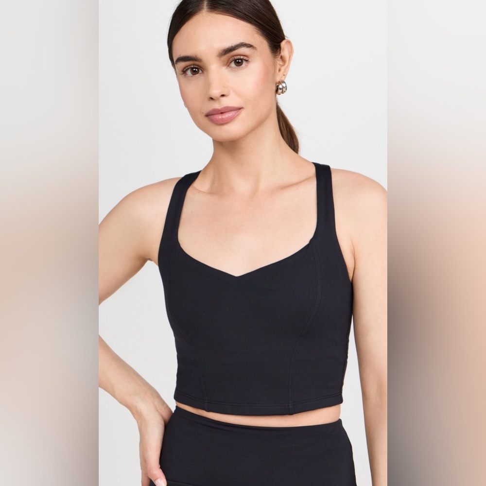 Beyond Yoga Powerbeyond Intensity Racerback Black Cropped Top. Size Large.